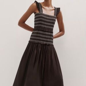 ME+EM Striped Maxi Dress NEW